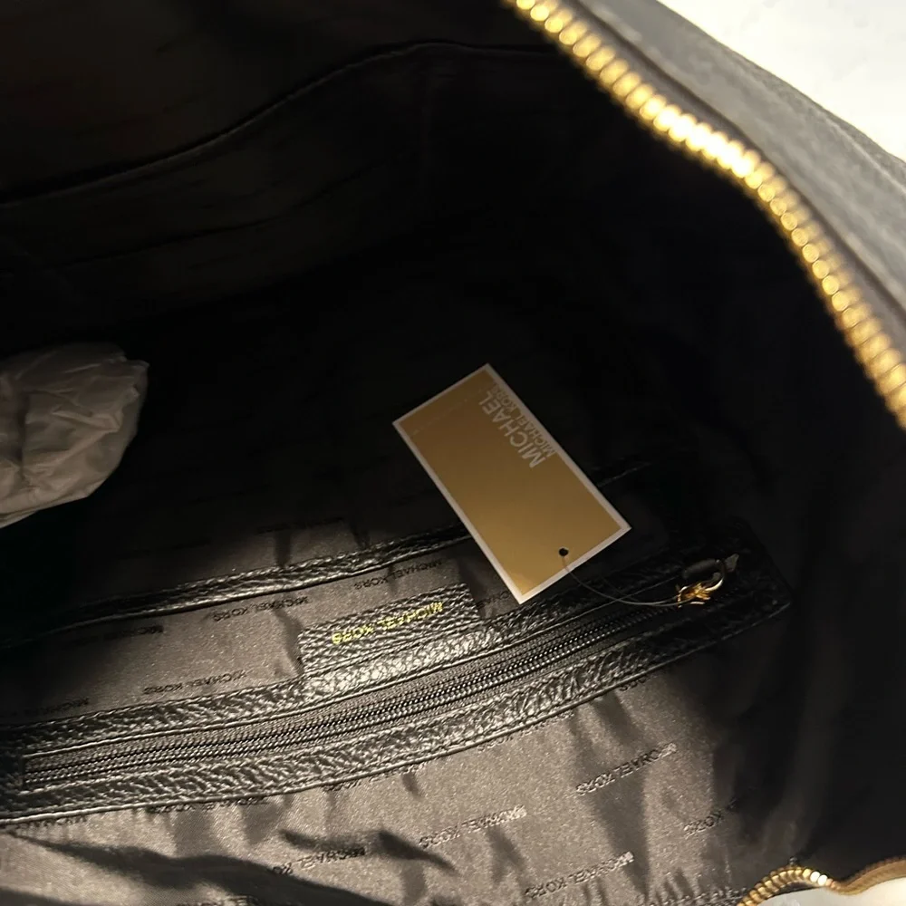 Michael Kors Pebbled Black Hobo Bag - Picture 6 of 7